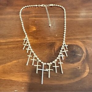 Gold Cross Pendant Necklace